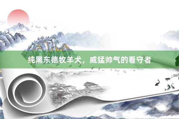 纯黑东德牧羊犬，威猛帅气的看守者